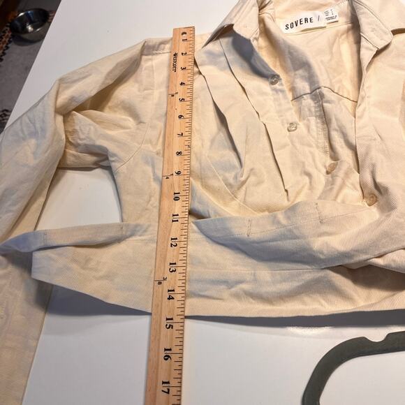 Sovere Cream Dixie Wrap Shirt Small NWOT - Picture 8 of 11